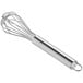 A Choice stainless steel whisk with a handle.