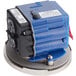 A blue and black Sloan G2 sensor assembly with white labels and wires.