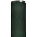 A roll of forest green carpet with a black border.