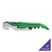 A Franmara green and silver corkscrew with apple green enamel handle.