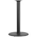 A black round bar height table base with a 4" column.
