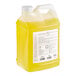 A 2.5 gallon container of yellow Sierra floor finish emulsifier.