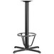 A Flash Furniture metal bar height table base with a round metal foot rest.