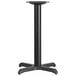 A black metal Flash Furniture restaurant table base with a cross base.