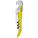 A Franmara yellow and silver corkscrew with a screw and knife.