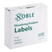 A white Noble Products dispenser carton with green text for dissolvable product labels.