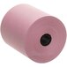 A roll of PointPlus pink cash register paper with a black core.