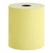 A large canary yellow thermal cash register POS paper roll.