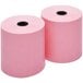 Two pink PointPlus thermal paper rolls.