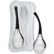 Two silver Franmara ice bells in a plastic case.