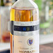A Franmara wine sleeve thermometer on a wine bottle.