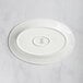 A white RAK Porcelain ivory embossed oval platter.