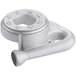A white and silver Emperor's Select water pump with a hole in the center.