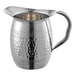 An American Metalcraft stainless steel water pitcher with a handle.