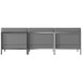 A gray Flash Furniture Hercules lounge bench with metal legs.