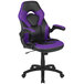 A black and purple Flash Furniture office chair with a black base.