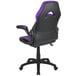 A black and purple Flash Furniture office chair with a black base.