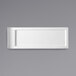 A Fortessa Kyoto bright white rectangular china tray.