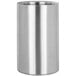 A silver stainless steel Libbey wine cooler cylinder.