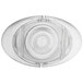 A clear plastic Franmara Easy Seal champagne bottle stopper with a circular lens.