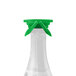 A white plastic container with green Franmara Easy Seal Champagne Bottle Stoppers.