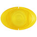 a close up of a yellow object
