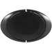 A black oval Franmara champagne bottle stopper with a black circle.