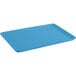 A blue rectangular MFG Tray on a white background.