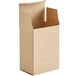 A brown cardboard box with a lid.