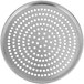 An American Metalcraft Super Perforated Heavy Weight Aluminum Pizza Pan with holes.