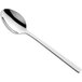 a silver spoon on a white background