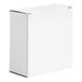 A plain white reverse tuck carton box measuring 2 1/2 by 2 1/2 by 4 inches.