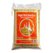 A 50 lb bag of Royal Thai Jasmine Rice with a logo on a white background.