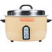 A Town electronic rice cooker with a lid on it.