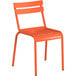 an orange chair with a white background