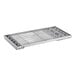 A metal conveyor belt for a Cooking Performance Group conveyor oven.