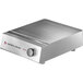 A silver rectangular Garland Instinct countertop induction range with a knob.