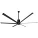 a black ceiling fan with a fan