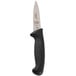 A Mercer Culinary Millennia paring knife with a black handle.