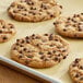 a tray of chocolate chip cookies