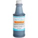 A close-up of a bottle of LorAnn Caramel Flavor Fountain syrup with a white cap.