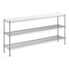 A white shelf with metal shelves.