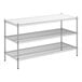 A Regency chrome metal 3-shelf kit with white shelf inserts.