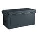 A grey CaterGator outdoor cooler with a lid.