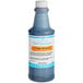 A blue and white bottle of LorAnn Fudge Brownie Flavor Fountain syrup.