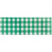 A white background with green and white gingham paper napkin bands.
