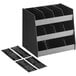 a black organizer with compartments