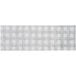 A close-up of a white and grey checkered fabric band.