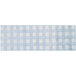 A close-up of a blue and white checkered fabric.