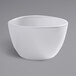 An American Metalcraft Crave white melamine ramekin on a gray background.